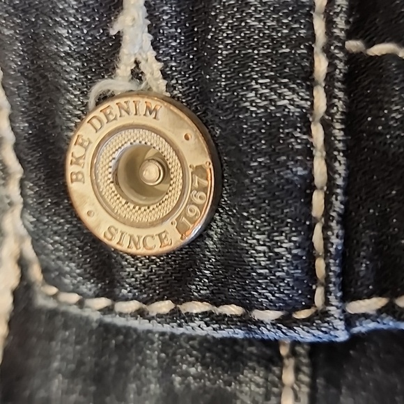 Mens BKE  Carter Denim  Dark Blue Straight Jeans 36S - Picture 3 of 8